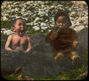 Image of Naked Eskimo [Inuk] Boy at Etah (Tahtarah)